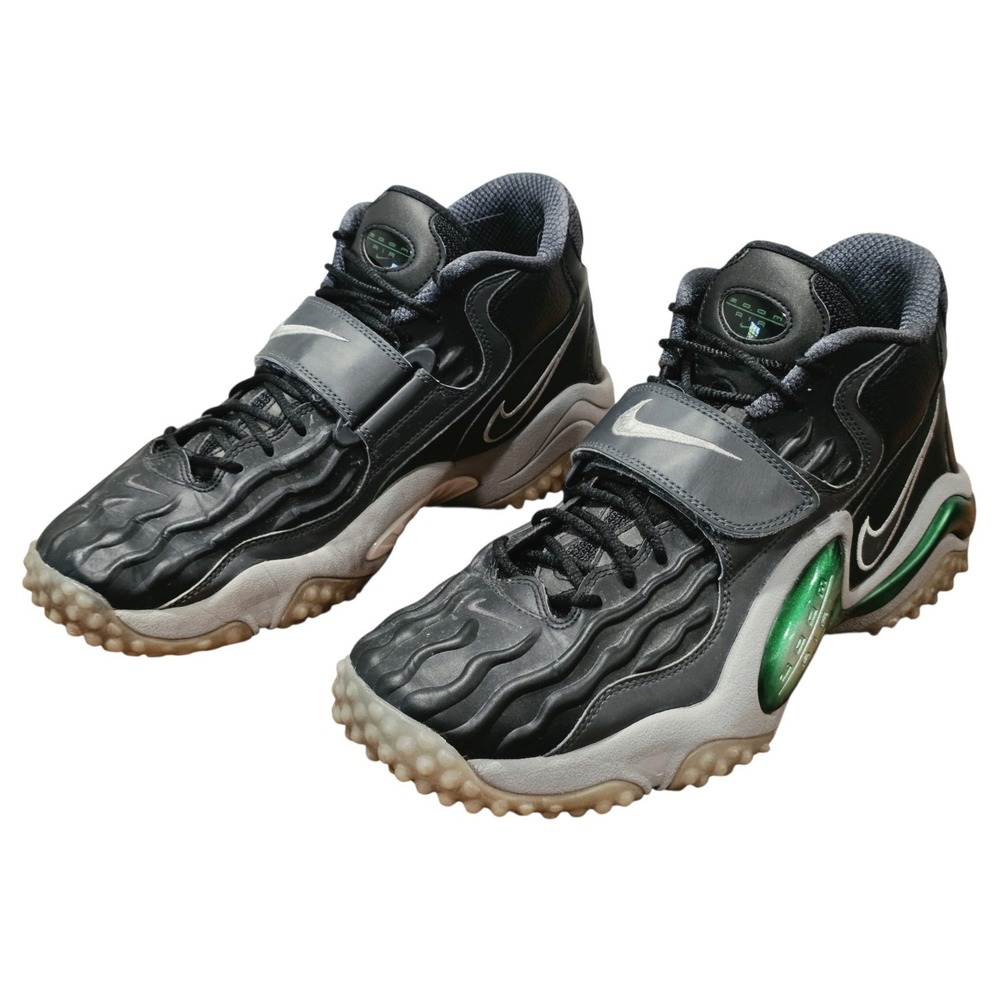 Nike Air Zoom Turf Jet 97 Men's Size 12 Black Silver Green 554989-001 Retro